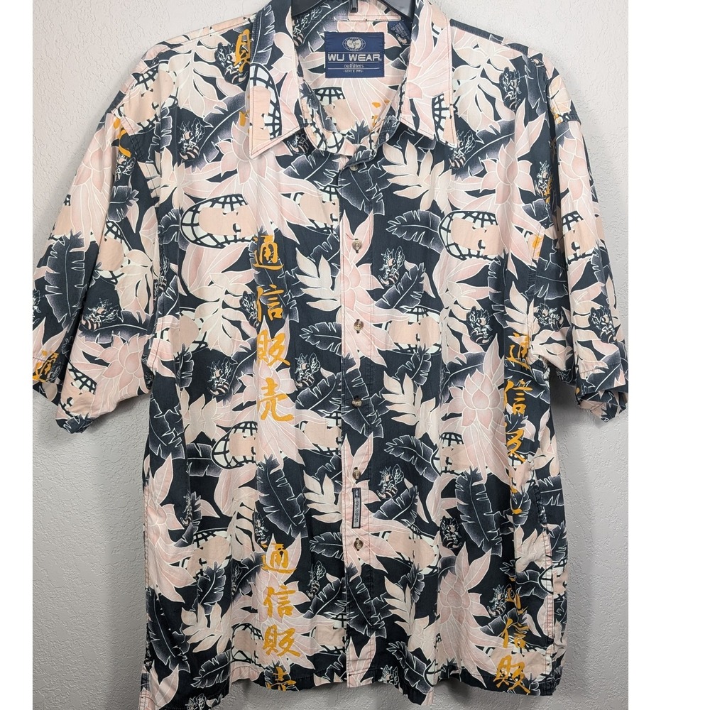 Wu Wear Vintage 90s Men's Tropical Killer Beez Button Up Shirt Size 2xl Wu Tang View 2